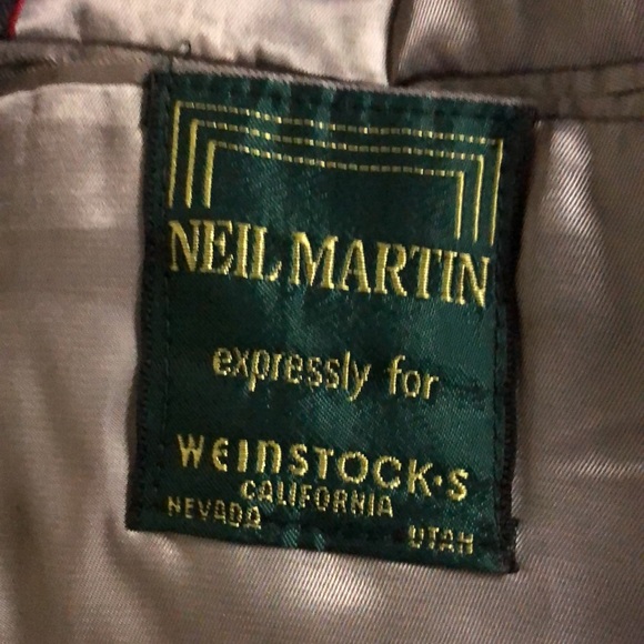 #1235, 3 piece Pinstriped suit Neil Martin for Wienstocks Cal. - Picture 4 of 12